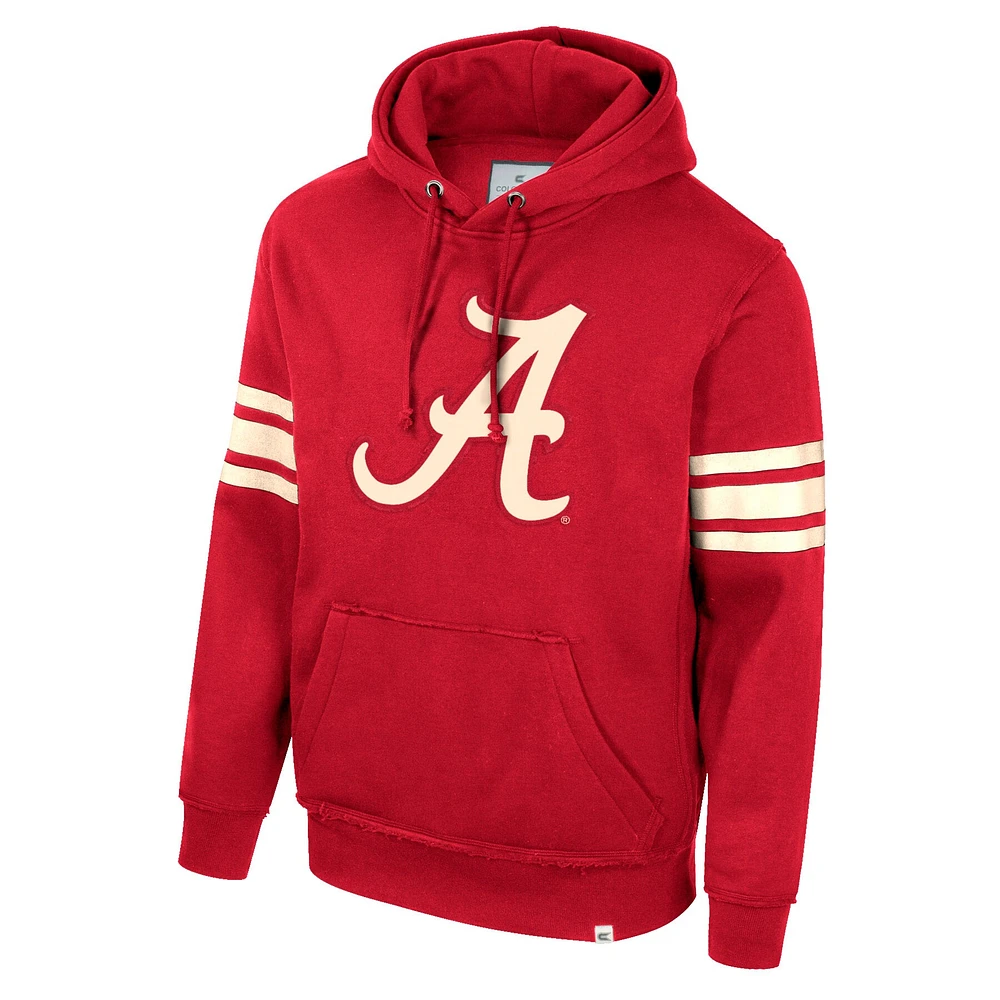 Pull à capuche Colosseum Crimson Alabama Tide Saluting pour hommes