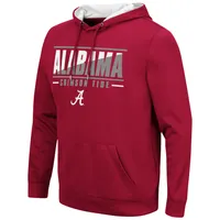 Men's Colosseum Crimson Alabama Tide Slash Stack 2.0 Pullover Hoodie