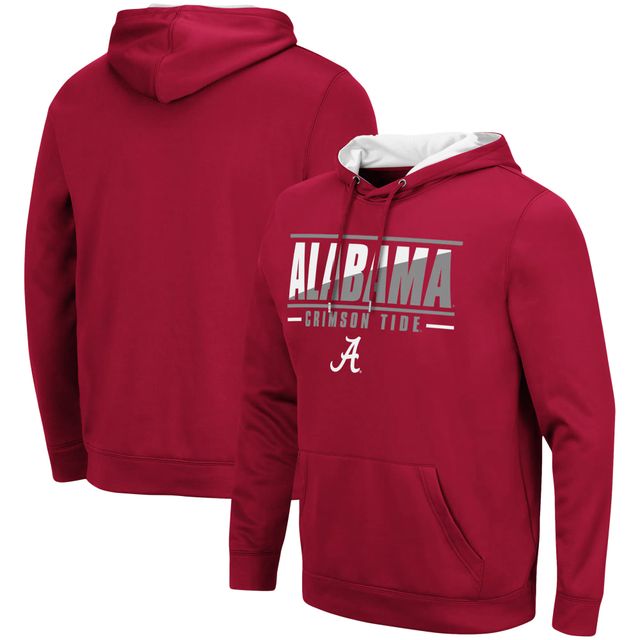 Sweat à capuche Colosseum Crimson Alabama Tide Slash Stack 2.0 pour homme