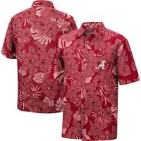 Men's Colosseum Crimson Alabama Tide The Dude Camp Button-Up Shirt