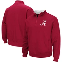 Men's Colosseum Crimson Alabama Tide Tortugas Logo Quarter-Zip Pullover Jacket