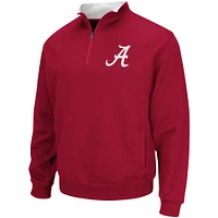 Men's Colosseum Crimson Alabama Tide Tortugas Logo Quarter-Zip Pullover Jacket