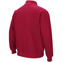 Colosseum Crimson Alabama Tide Tortugas Logo Veste à enfiler quart de zip pour homme