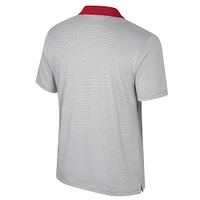 Men's Colosseum Gray Alabama Crimson Tide Big & Tall Tuck Striped Polo