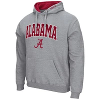 Men's Colosseum Heather Gray Alabama Crimson Tide Arch & Logo 3.0 Pullover Hoodie