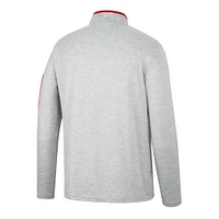 Men's Colosseum Heathered Gray/Crimson Alabama Crimson Tide Country Club Windshirt Quarter-Zip Jacket
