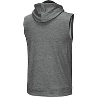 Men's Colosseum Heathered Gray Alabama Crimson Tide Big & Tall Banked Sleeveless Pullover Hoodie