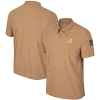 Men's Colosseum Khaki Alabama Crimson Tide OHT Military Appreciation Cloud Jersey Desert Polo