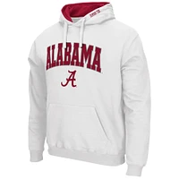 Men's Colosseum White Alabama Crimson Tide Arch & Logo 3.0 Pullover Hoodie