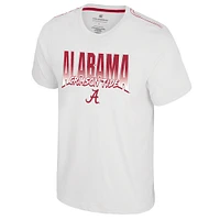 Men's Colosseum White Alabama Crimson Tide Dual Logo T-Shirt