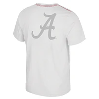 Men's Colosseum White Alabama Crimson Tide Dual Logo T-Shirt