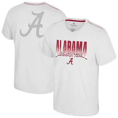 Men's Colosseum White Alabama Crimson Tide Dual Logo T-Shirt