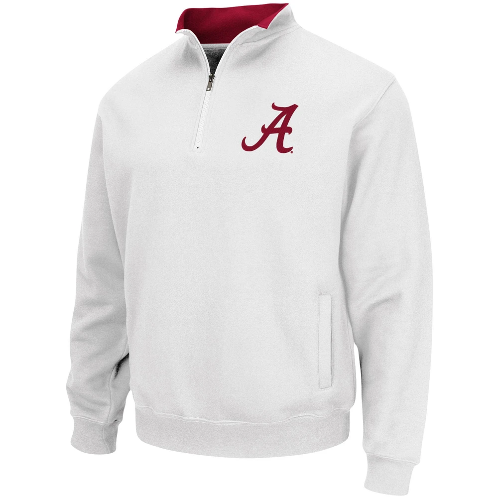 Colosseum White Alabama Crimson Tide Tortugas Logo Quarter-Zip Pullover Jacket