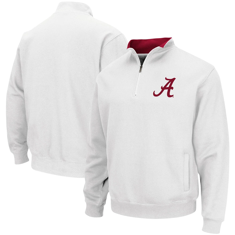 Colosseum White Alabama Crimson Tide Tortugas Logo Quarter-Zip Pullover Jacket