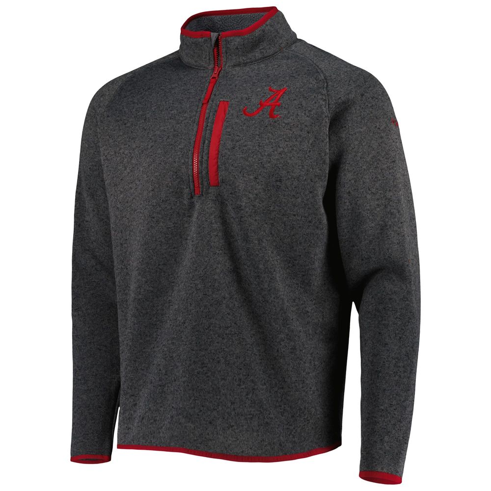 Men's Columbia Charcoal Alabama Crimson Tide Canyon Point Omni-Shield Raglan Half-Zip Top