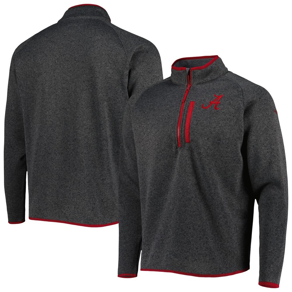 Men's Columbia Charcoal Alabama Crimson Tide Canyon Point Omni-Shield Raglan Half-Zip Top