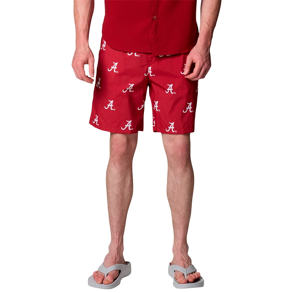 Short Backcast Columbia Crimson Alabama Tide pour homme de grande taille