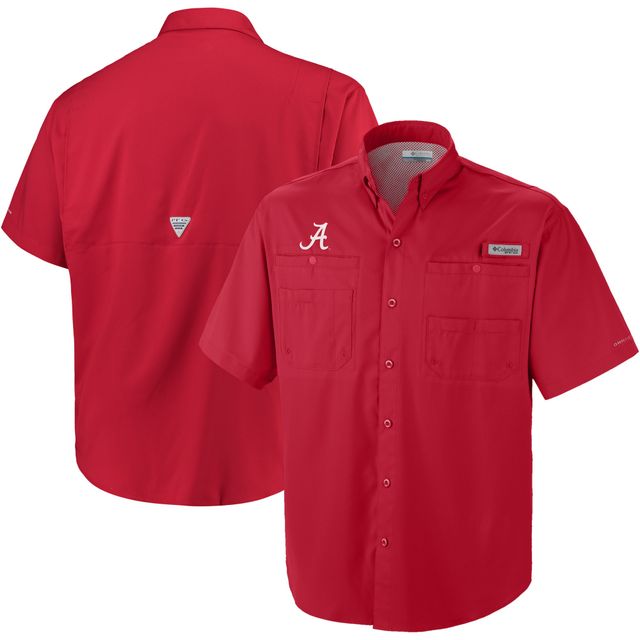 Chemise boutonnée Columbia Crimson Alabama Tide Big & Tall Collegiate Tamiami pour homme