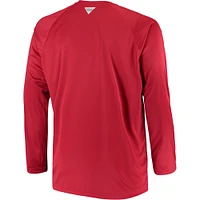 T-shirt Columbia Crimson Alabama Tide Big & Tall Terminal Tackle à manches longues pour homme