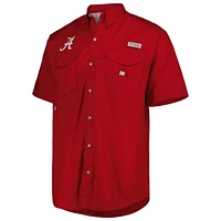 Chemise boutonnée Columbia Crimson Alabama Tide Bonehead pour homme