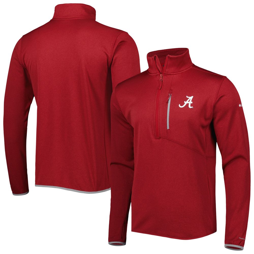 Men's Columbia Crimson Alabama Tide Park View Omni-Wick Half-Zip Top