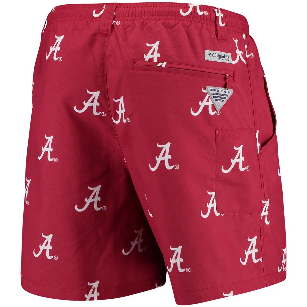 Men's Columbia Crimson Alabama Tide PFG Backcast II Omni-Shade Hybrid Shorts