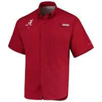 Chemise Columbia Crimson Alabama Tide PFG Tamiami pour homme