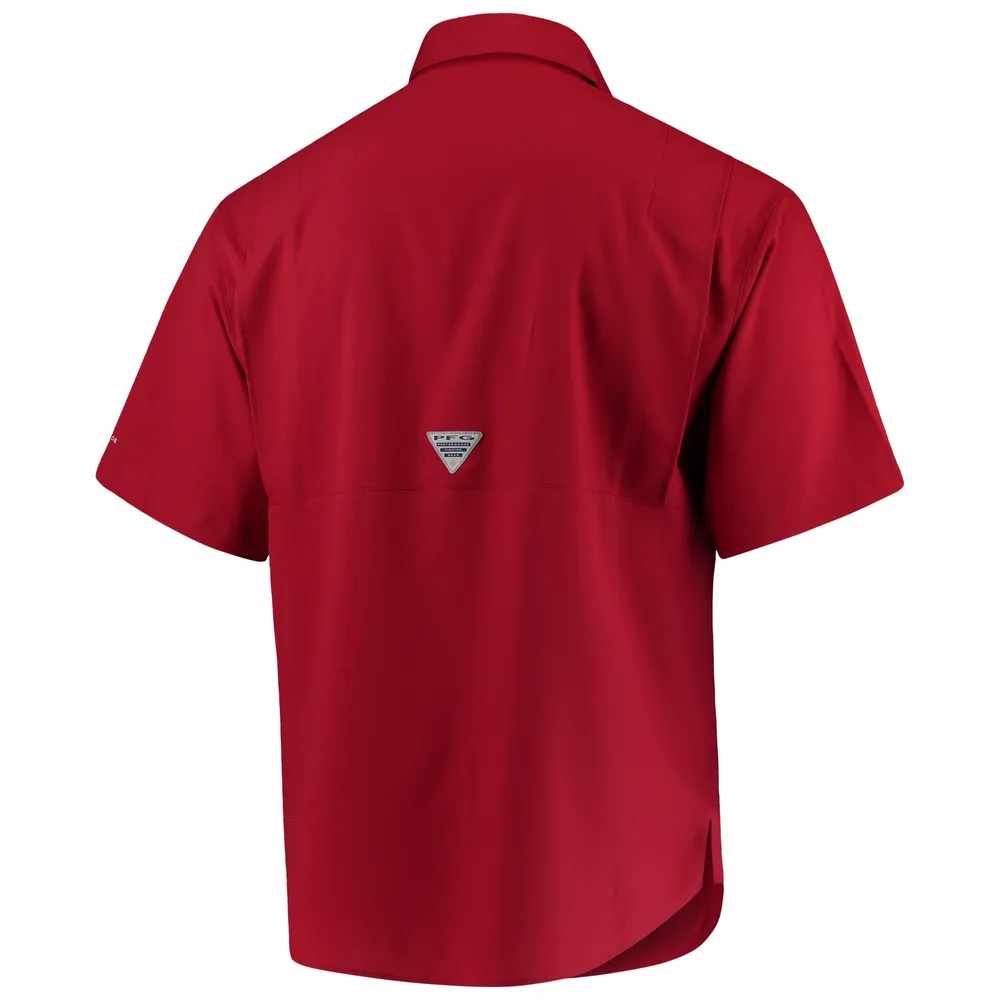 Men's Columbia Crimson Alabama Tide PFG Tamiami Shirt