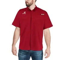 Men's Columbia Crimson Alabama Tide PFG Tamiami Shirt