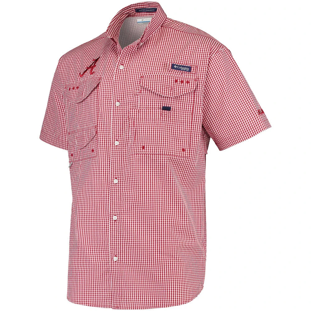 Chemise à carreaux Crimson Tide Alabama pour homme de Columbia Super Bonehead Omni-Shade