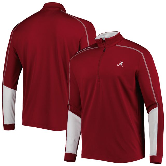 Veste Columbia Crimson Alabama Tide Shotgun 2.0 Omni-Wick Quarter-Zip pour homme