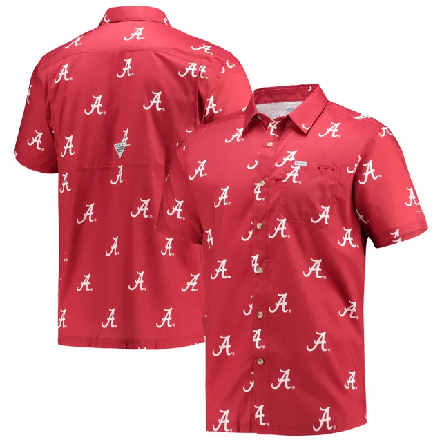 Men's Columbia PFG Cardinal Arkansas Razorbacks Slack Tide Camp Button-Up  Shirt