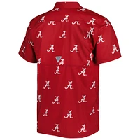 Men's Columbia Crimson Alabama Tide Super Slack Omni-Shade Team Button-Up Shirt