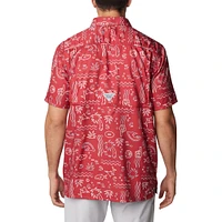 Chemise boutonnée Columbia Crimson Alabama Tide Super Slack Omni-Wick pour hommes