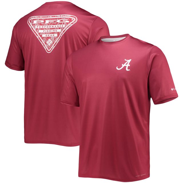 T-shirt Columbia Crimson Alabama Tide Terminal Tackle Omni-Shade pour homme