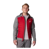 Men's Columbia  Gray/Crimson Alabama Crimson Tide Out-Shield Hybrid Full-Zip Hoodie Jacket