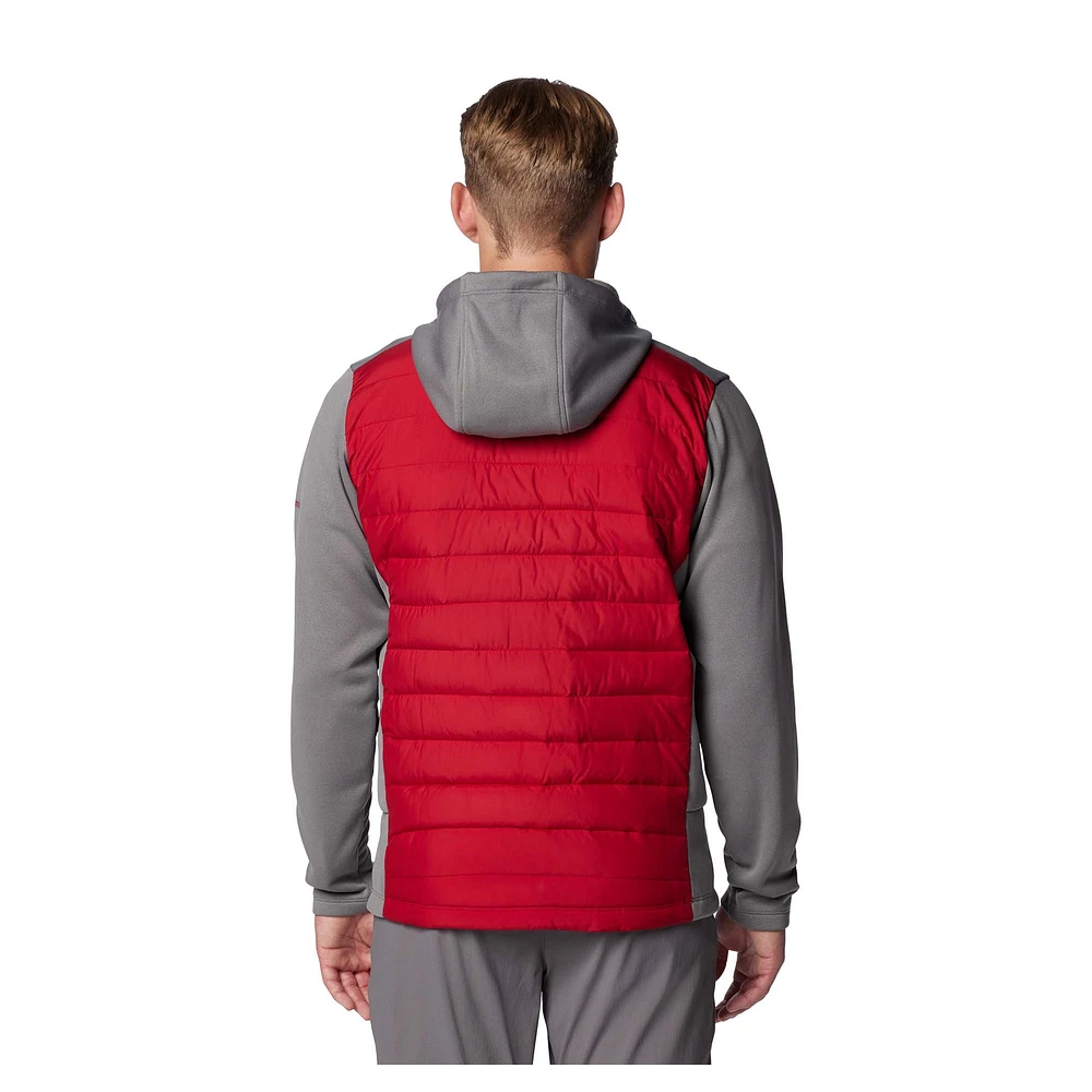 Men's Columbia  Gray/Crimson Alabama Crimson Tide Out-Shield Hybrid Full-Zip Hoodie Jacket