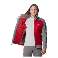 Men's Columbia  Gray/Crimson Alabama Crimson Tide Out-Shield Hybrid Full-Zip Hoodie Jacket