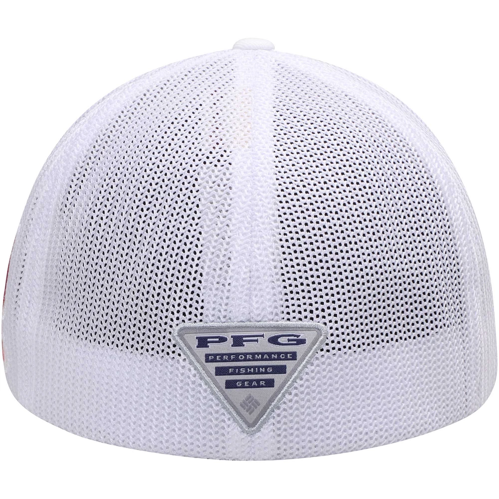 Men's Columbia White Alabama Crimson Tide Collegiate PFG Flex Hat