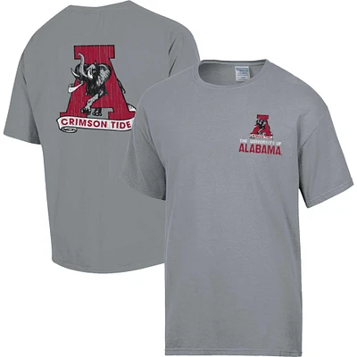 T-shirt à logo vintage pour hommes, graphite, lavage confortable, Alabama Crimson Tide