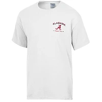 T-shirt blanc délavé confortable pour hommes, Alabama Crimson Tide Great Outdoors