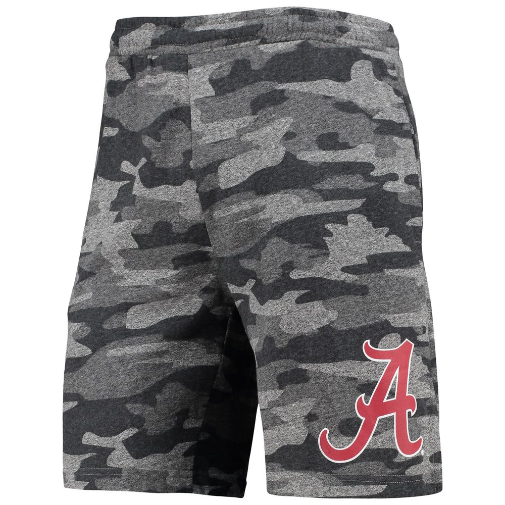 Men's Concepts Sport Charcoal/Gray Alabama Crimson Tide Camo Backup Terry Jam Lounge Shorts