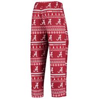 Men's Concepts Sport Crimson Alabama Tide Ugly Sweater Knit Long Sleeve Top and Pant Set