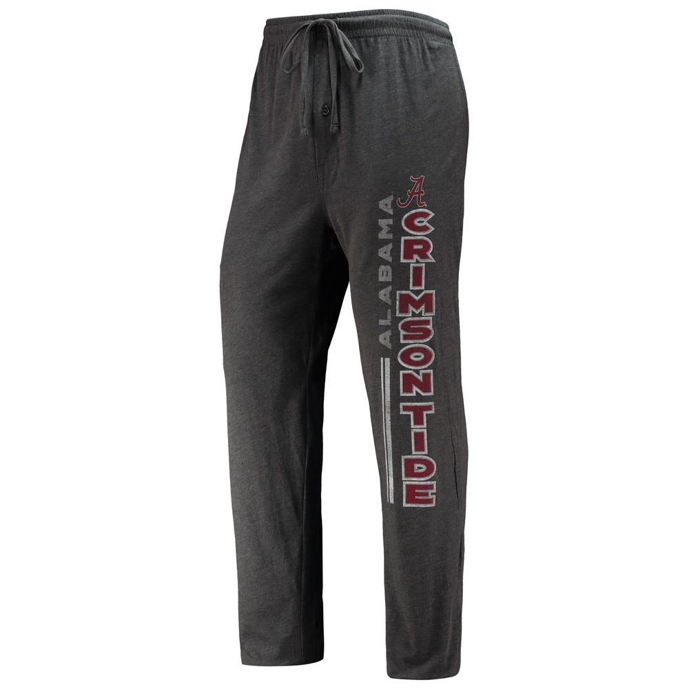 Men's Concepts Sport Heathered Charcoal/Crimson Alabama Crimson Tide Meter T-Shirt & Pants Sleep Set