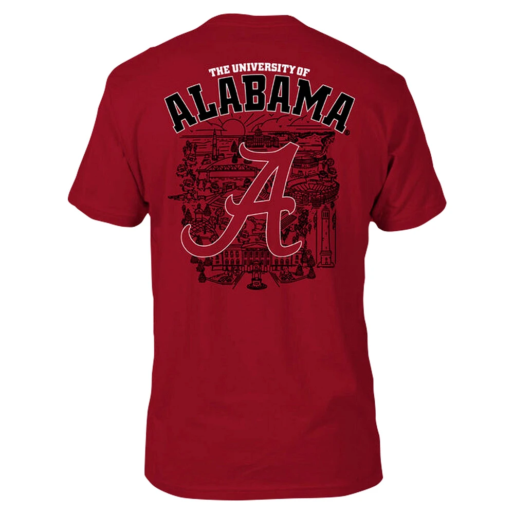 T-shirt pour homme Crimson Alabama Tide City Line