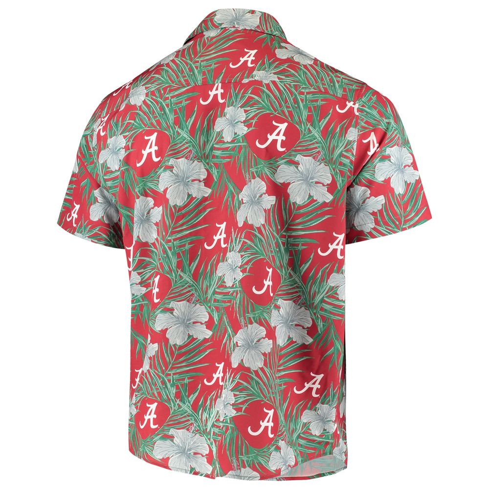 Men's Crimson Alabama Tide Floral Button-Up Shirt