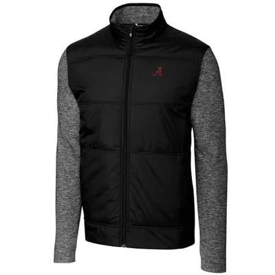 Alabama Crimson Tide Cutter & Buck Big Tall Stealth Full-Zip Jacket - Black