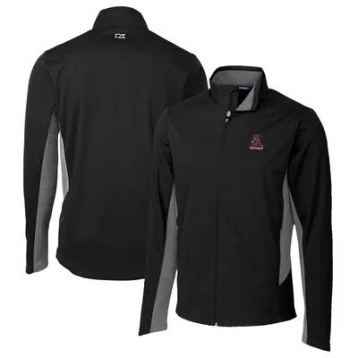 Alabama Crimson Tide Cutter & Buck Navigate Softshell Big Tall Full-Zip Jacket - Black