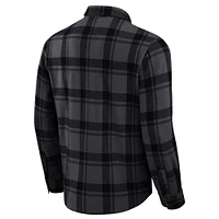 Men's Darius Rucker Collection by Fanatics Black Alabama Crimson Tide Relaxed Fit Plaid Button-Up Shirt