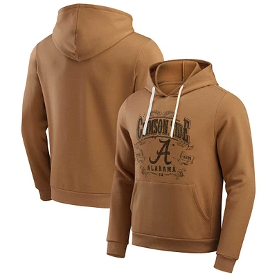 Sweat à capuche en polaire Tri-Blend pour homme de la collection Darius Rucker Fanatics, couleur tan Alabama Crimson Tide Camp